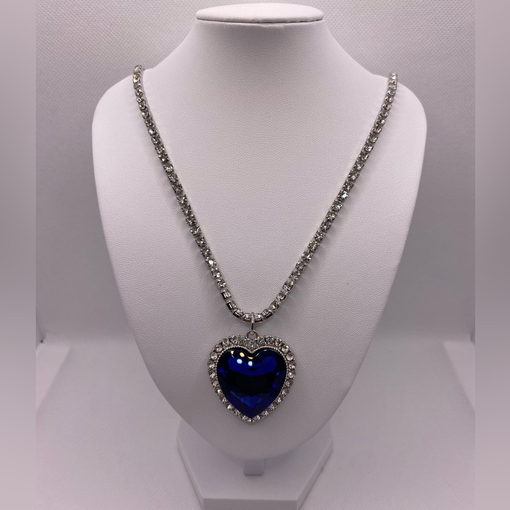 Titanic Inspired Faux Sapphire Necklace